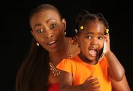 Caroline Mutoko and her daughter 